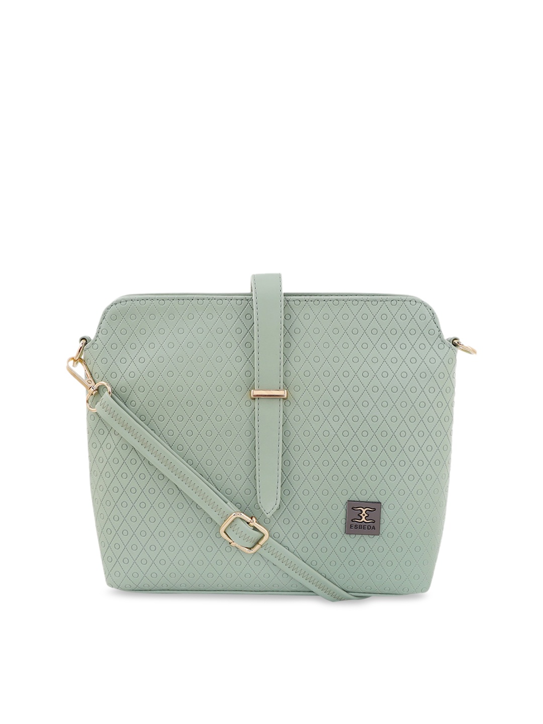 

ESBEDA Green Textured Sling Bag