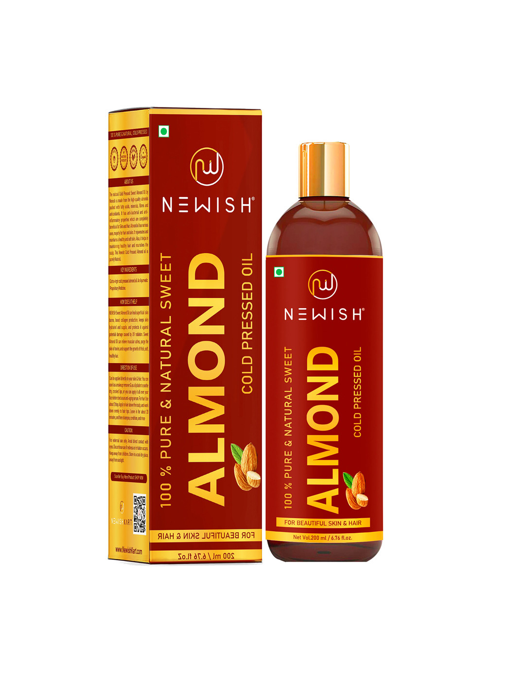 

NEWISH Badam Rogan Oil 200ml, Camel brown