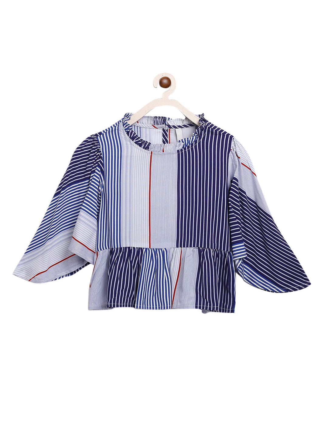

Pepe Jeans Girls Blue Regular Fit Striped Casual Shirt