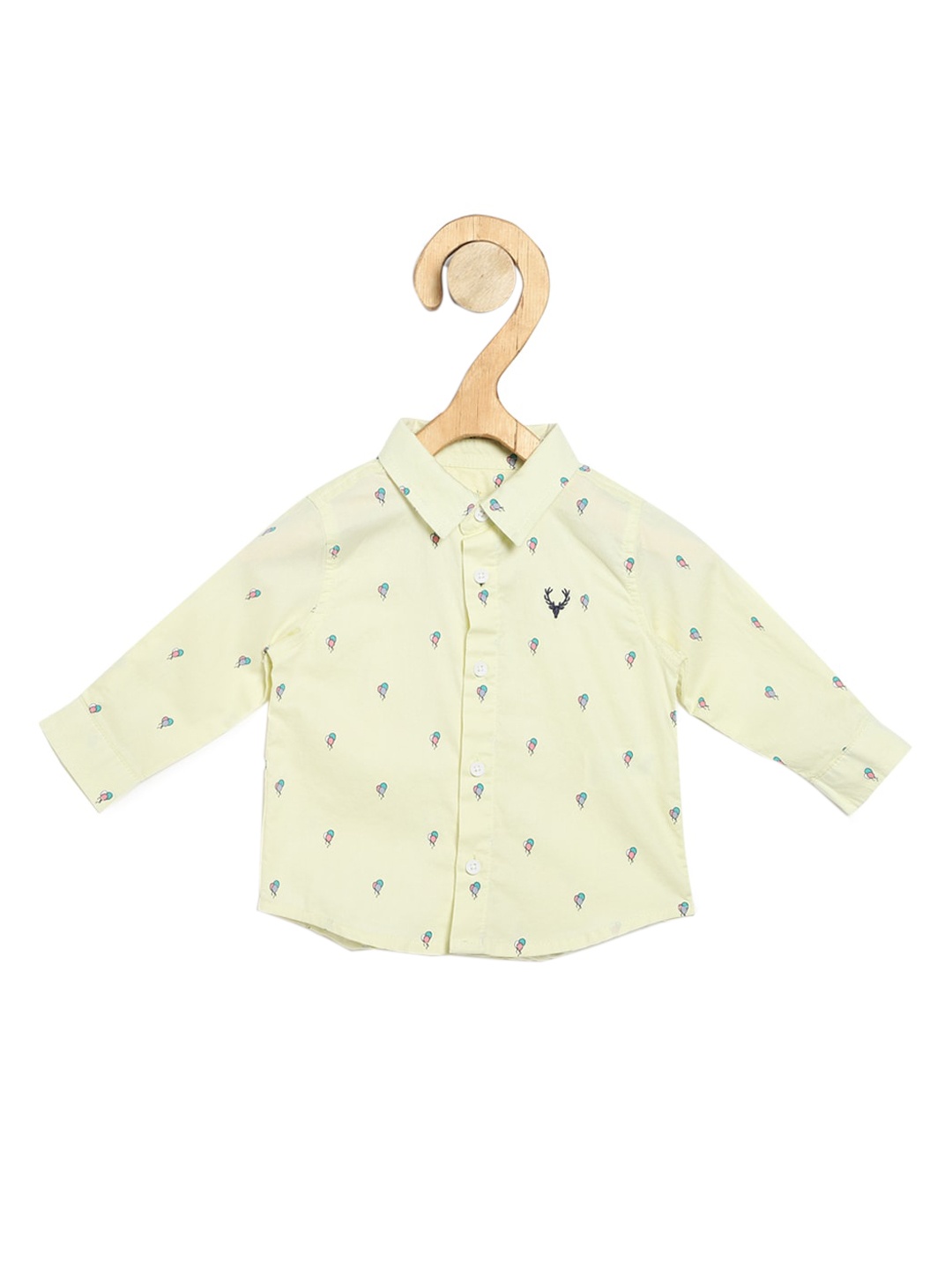 

Allen Solly Junior Boys Yellow Regular Fit Printed Casual Shirt