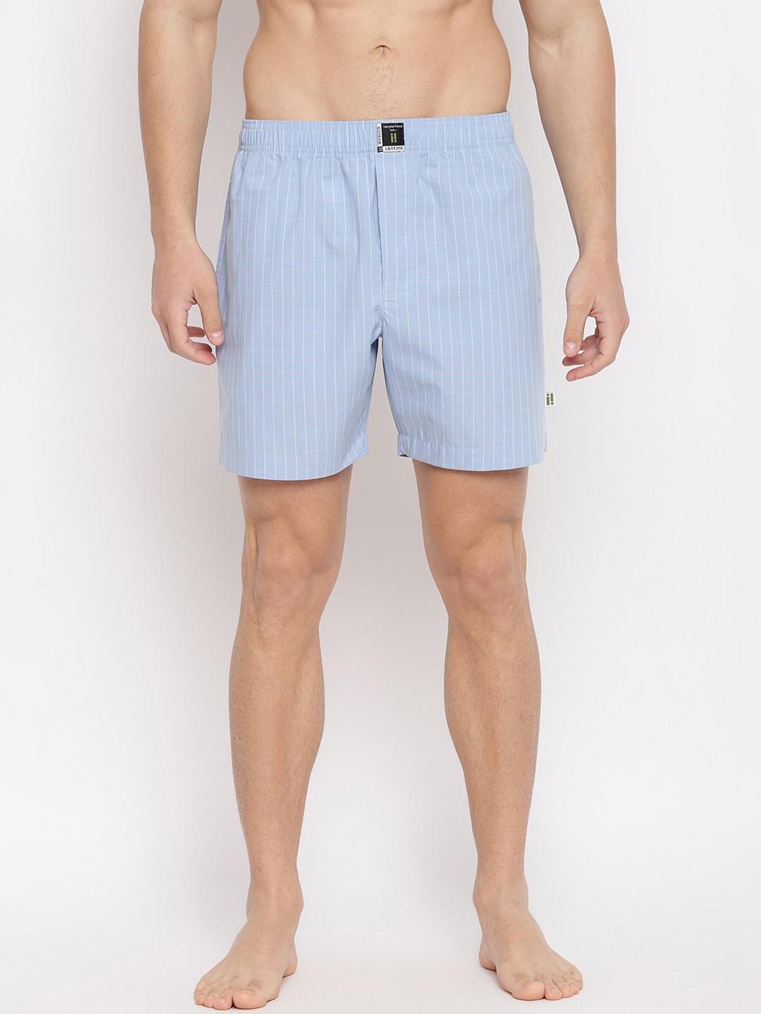 

La Intimo Men Blue & White Striped Boxers LI6ILBD010
