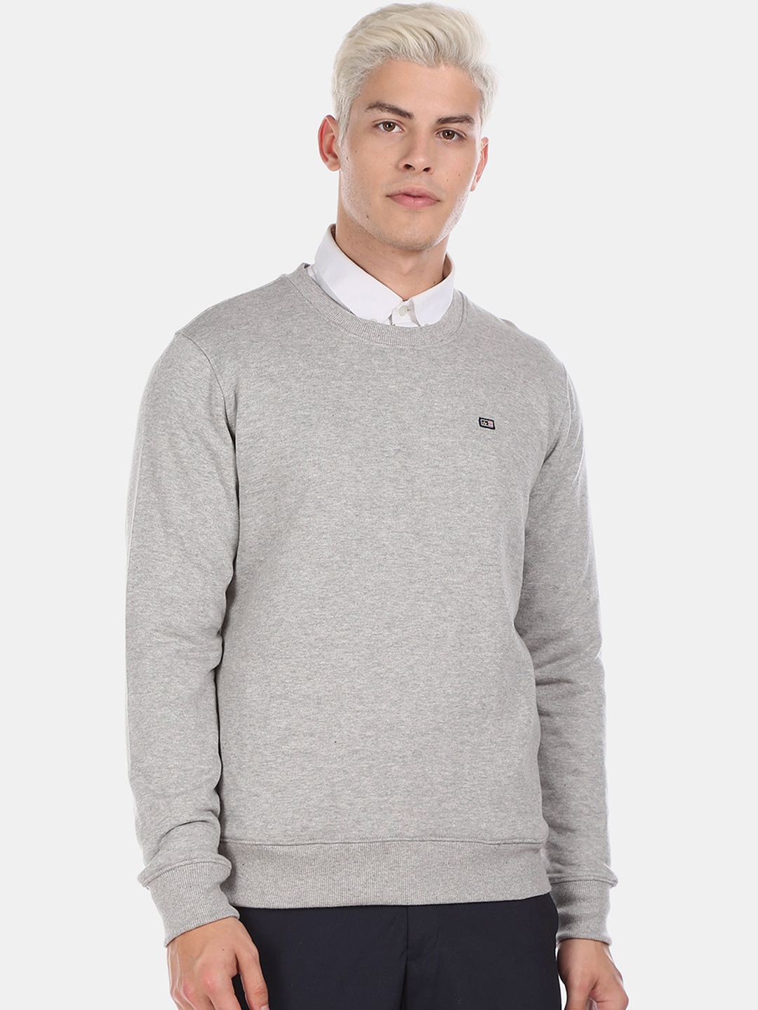 

Arrow Sport Men Grey Solid Sweatshirt