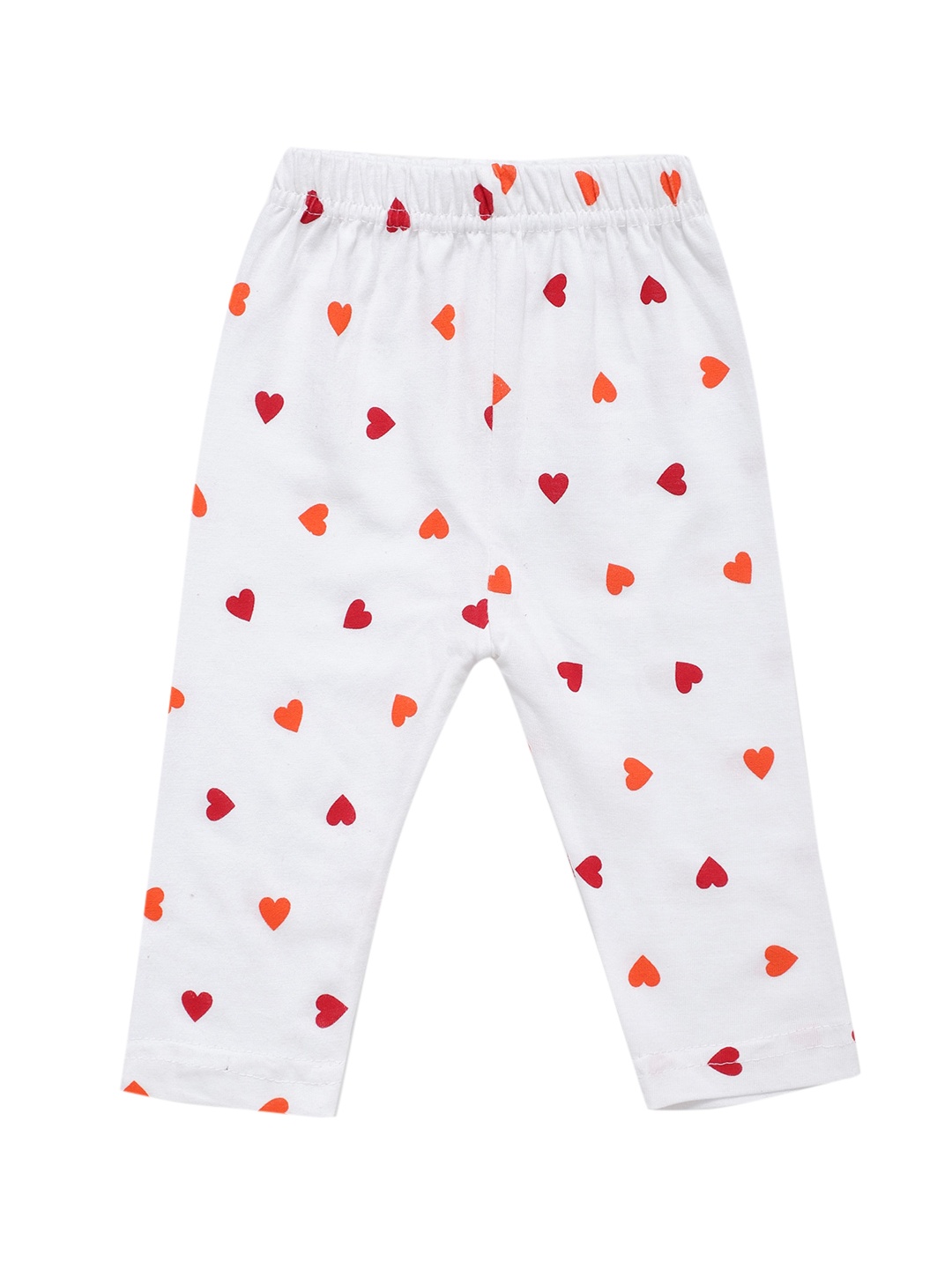 

DIAZ Infant Kids White & Red Printed Ankle-Length Leggings