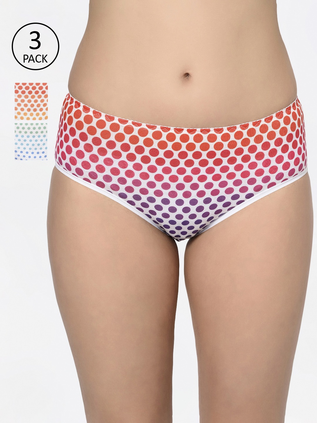 

Bodycare Women Pack Of 3 Assorted Hipster Briefs 9017