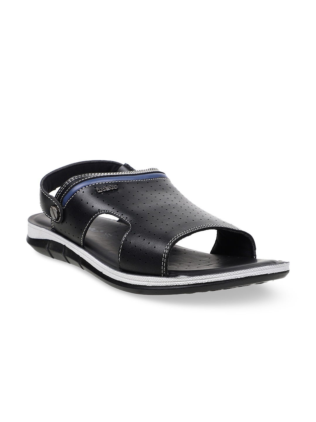 

Inblu Men Black & Blue Comfort Sandals