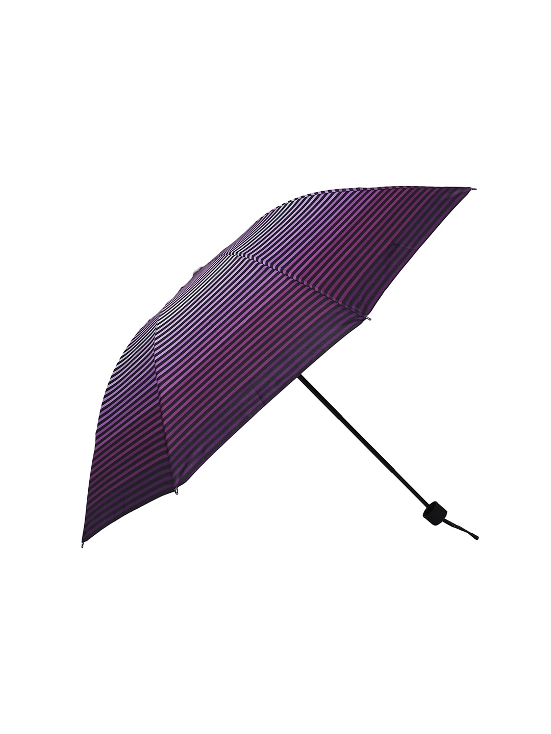 

LOOM LEGACY Purple & Black Striped 3-Fold Umbrella