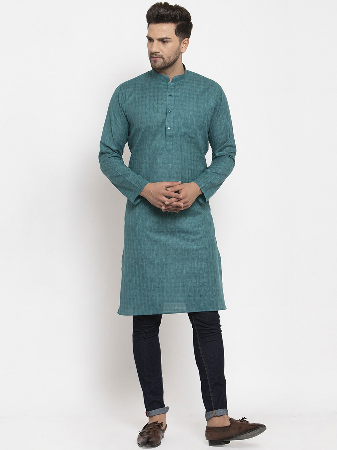 

GRACIT Men Green Kurta