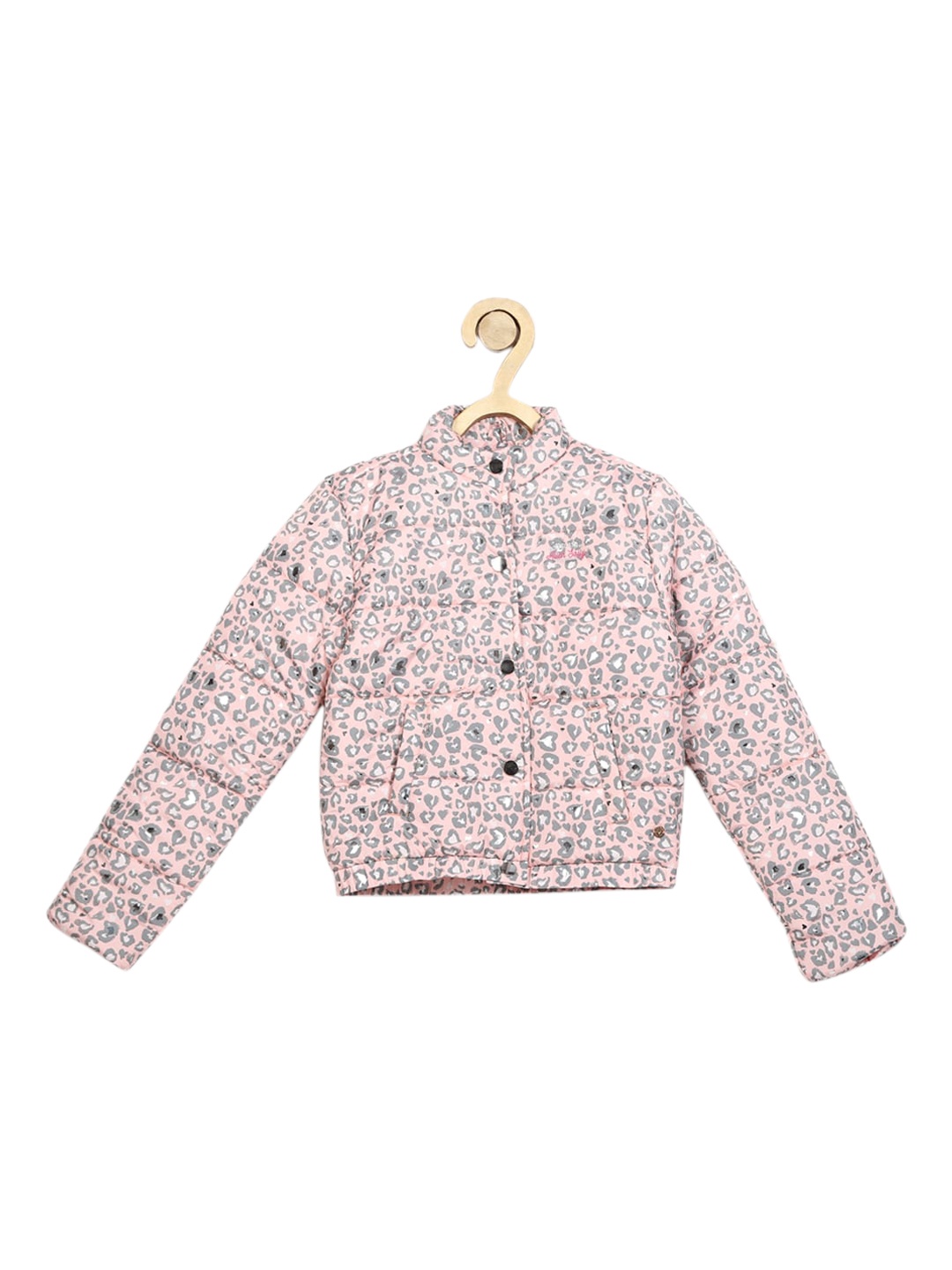 

Allen Solly Junior Girls Pink Printed Open Front Jacket