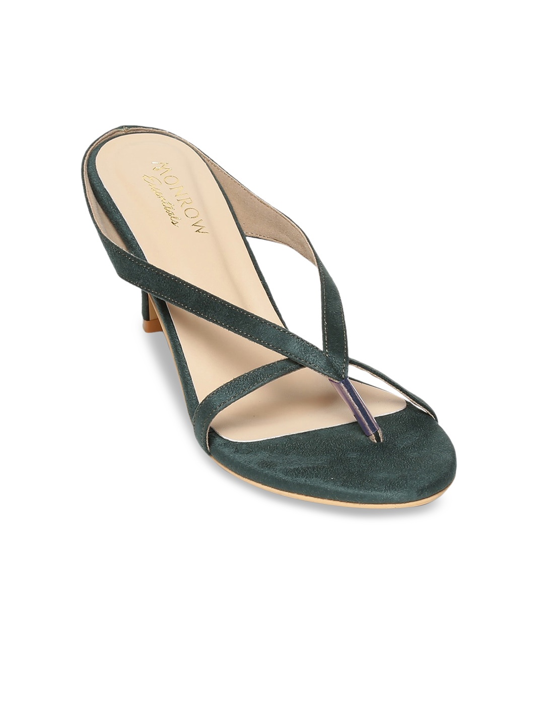 

Monrow Women Green Solid Kitten Heels