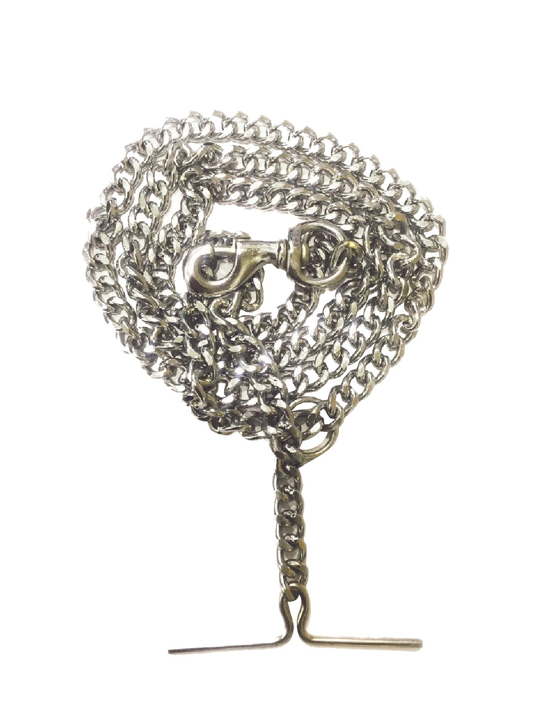 

PETS EMPIRE Silver Toned Self Design Dog Chain Leash