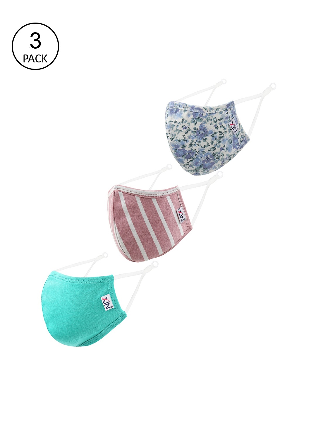 

XIN Unisex Pack Of 3 Assorted 2-Ply Reusable Cloth Masks