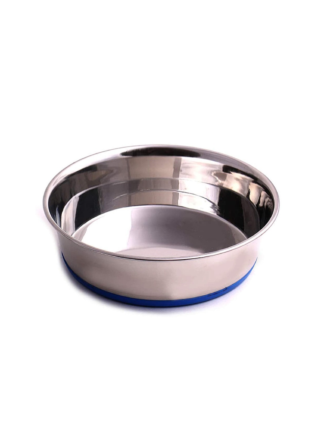 

PETS EMPIRE Silver-Toned Anti-Skid Dog Feeding Bowl With Silicone Base 2800ml