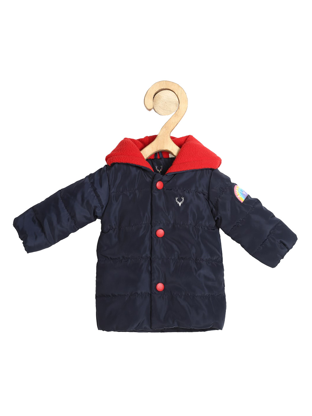

Allen Solly Junior Girls Navy Blue Solid Hooded Puffer Jacket