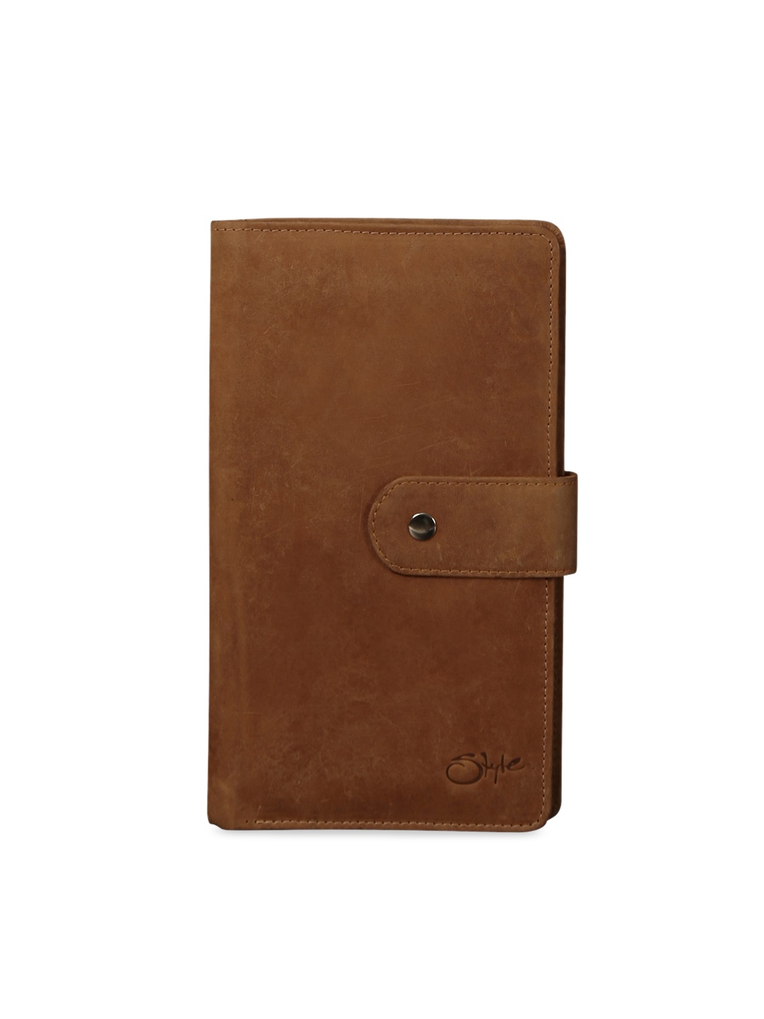 

Style SHOES Unisex Brown Solid Leather Passport Holder