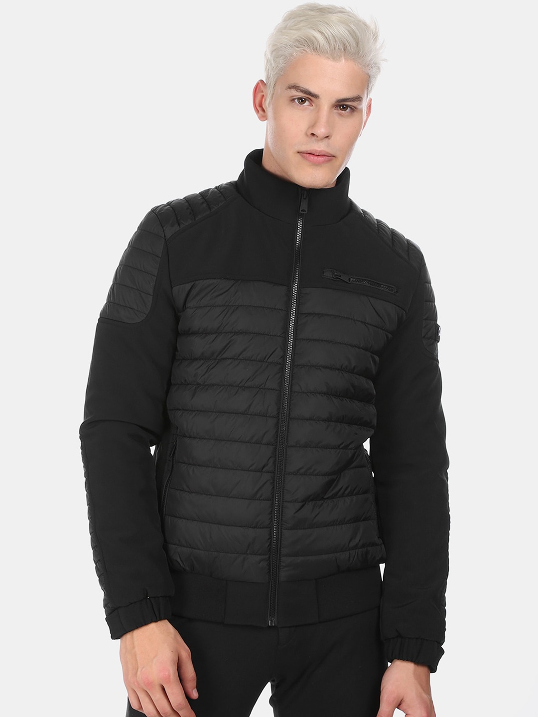 

Arrow Sport Men Black Solid Padded Jacket