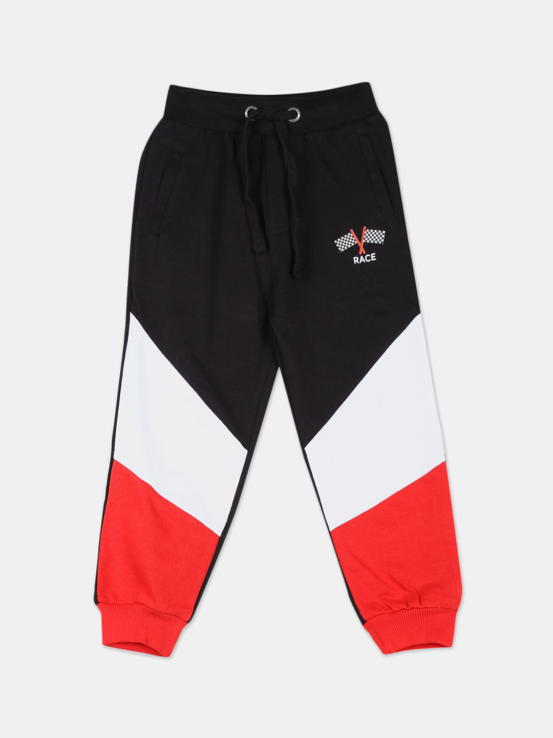 

Cherokee Boys Black & White Colorblocked Joggers