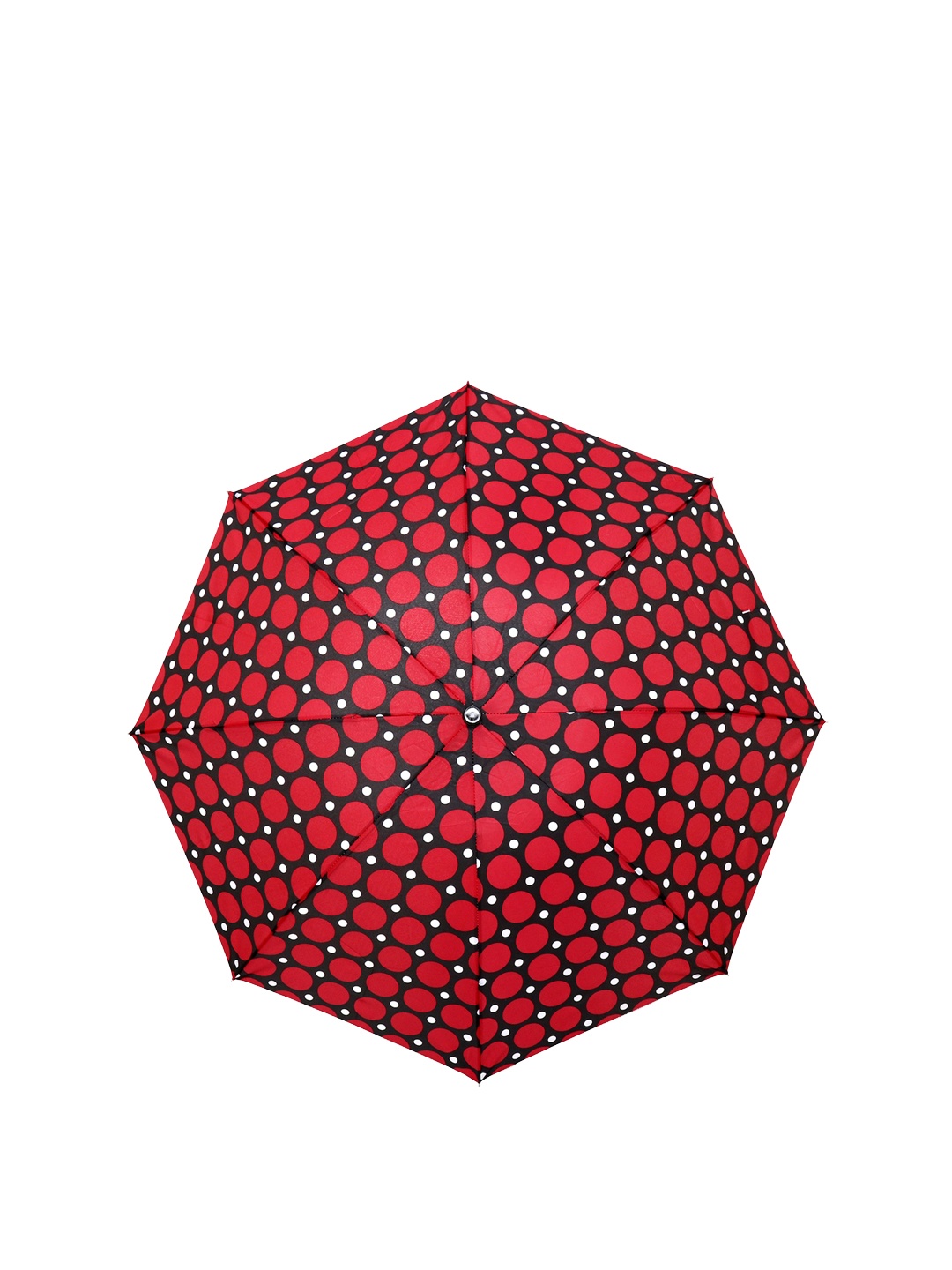 LOOM LEGACY Red & Black Printed 3 Fold Manual Umbrella
