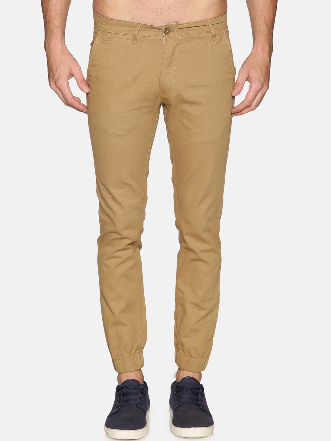 

Chennis Men Khaki Regular Fit Solid Joggers