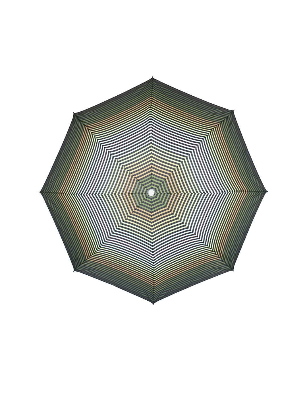 

LOOM LEGACY Green & White Striped 3-Fold Umbrella