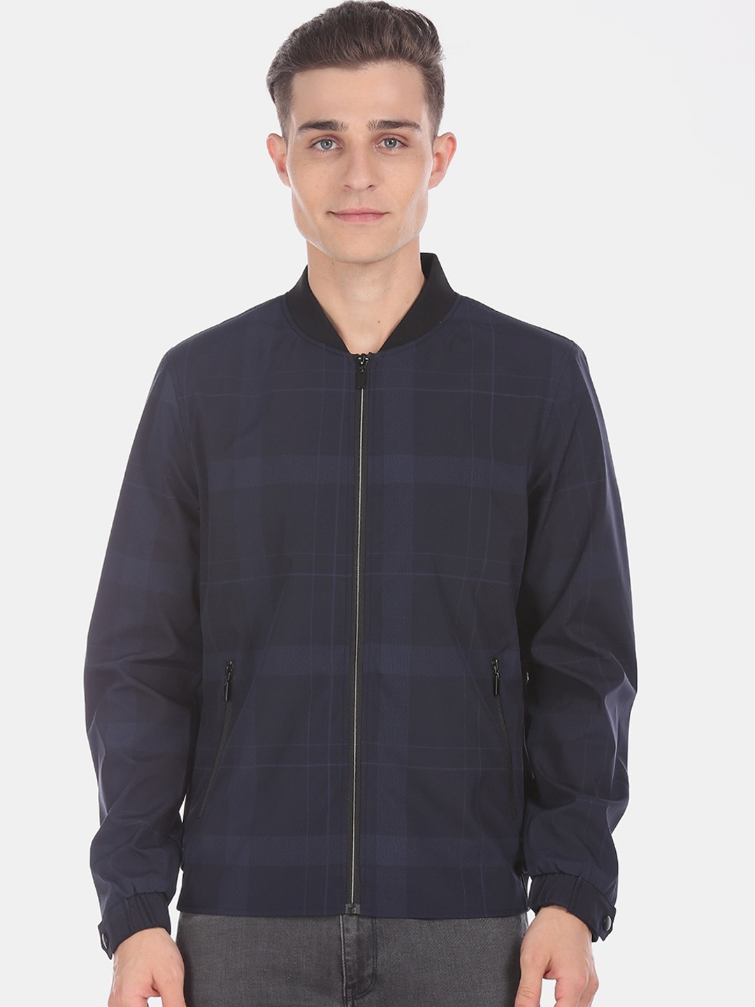 

Arrow New York Men Blue Checked Tailored Jacket
