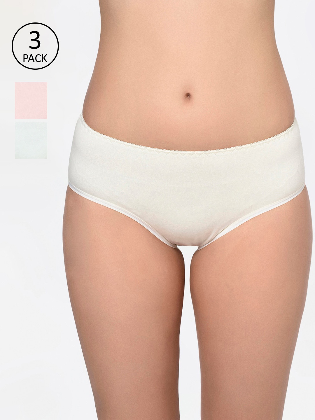 

Bodycare Women Pack of 3 Assorted Hipster Briefs 9518