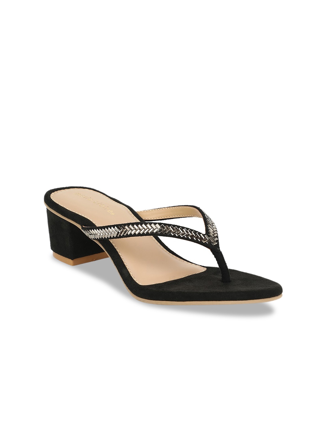 Marie Claire Women Black Solid Sandals