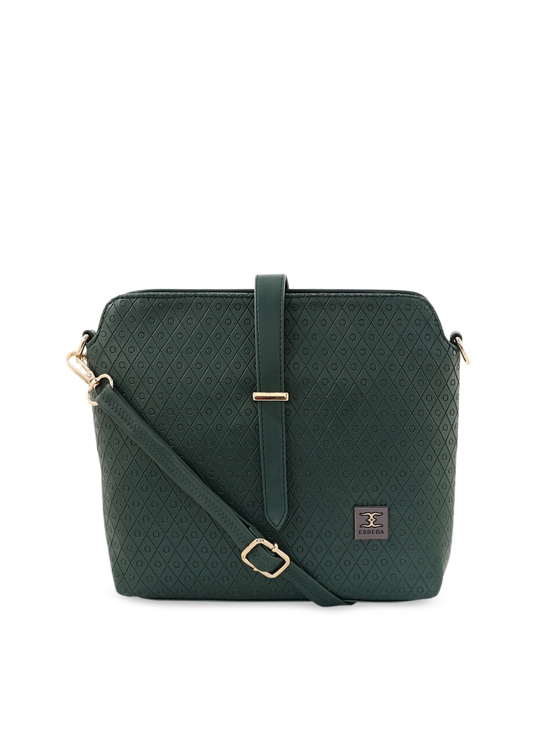 

ESBEDA Green Textured Sling Bag