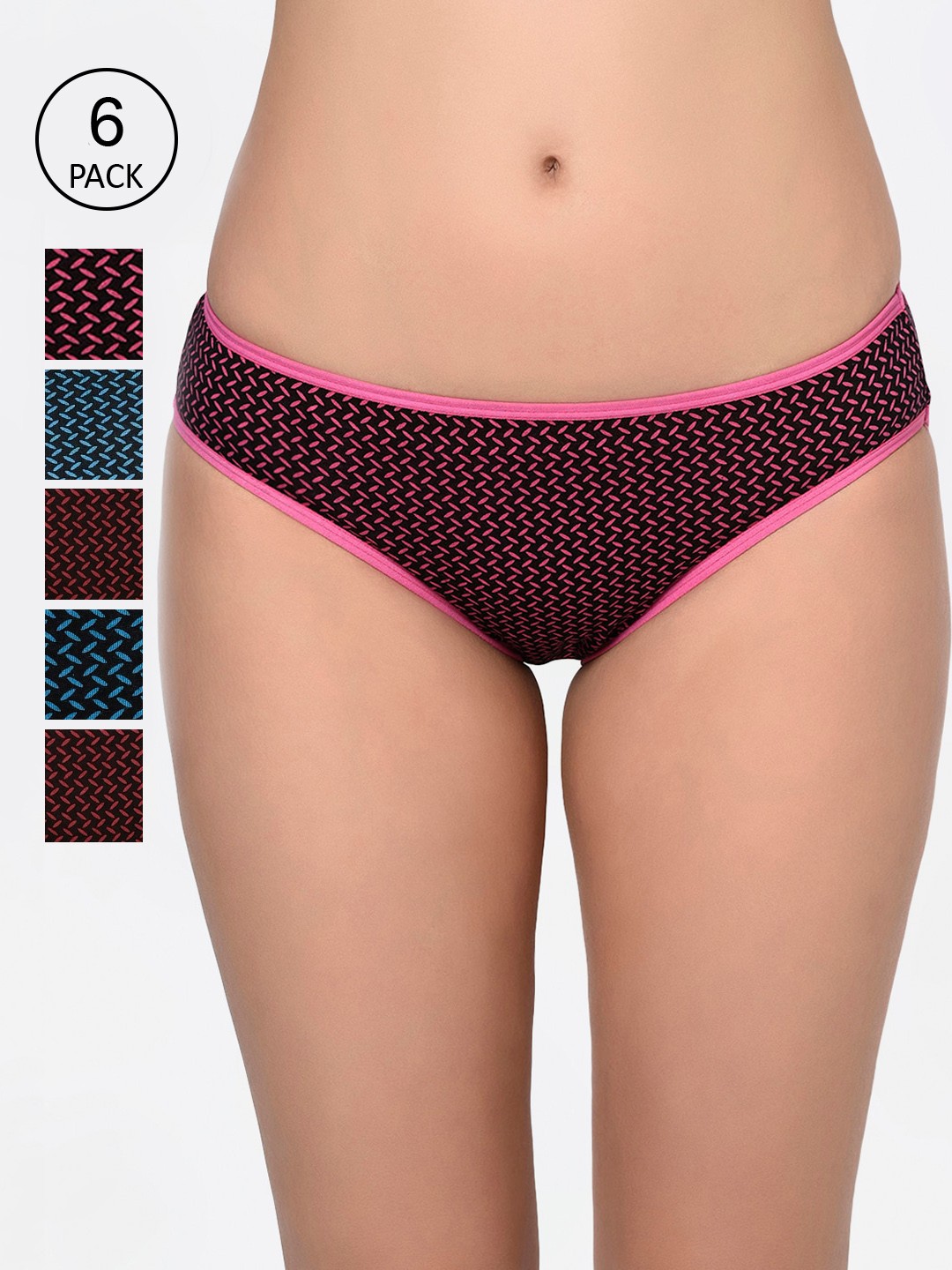 

Bodycare Women Pack Of 6 Assorted Hipster Briefs 8553B