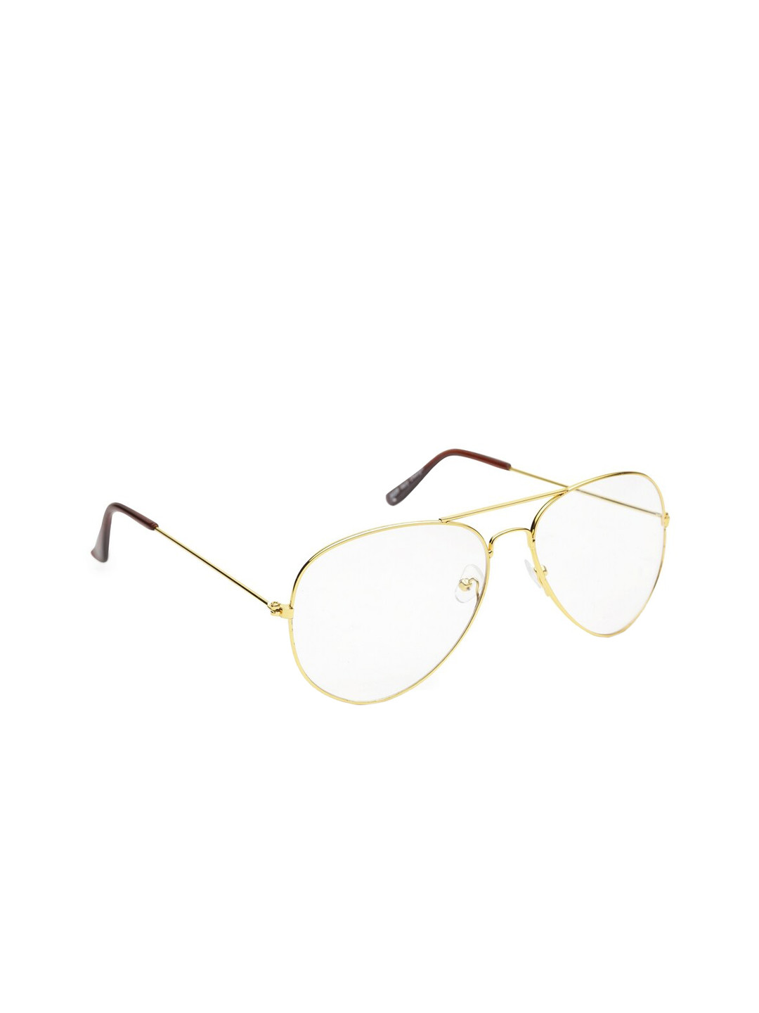 

Get Glamr Unisex Aviator UV Protected Sunglasses SG-UN-MT-225D-9, Gold