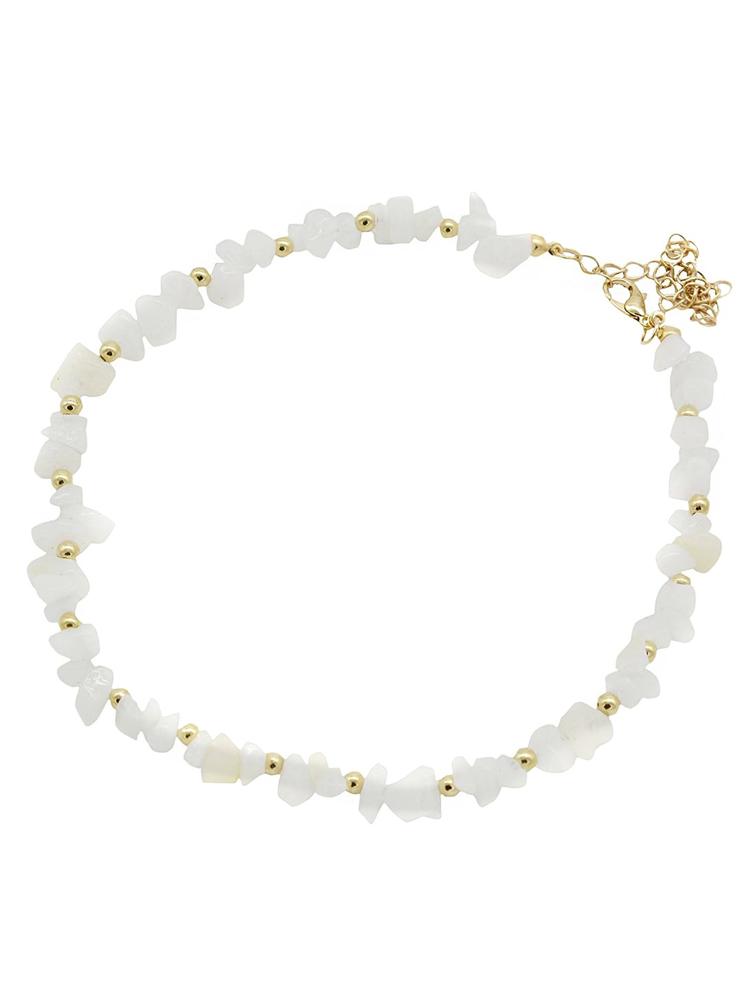 

JOKER & WITCH Gold-Plated & White Alloy Statement Choker Necklace