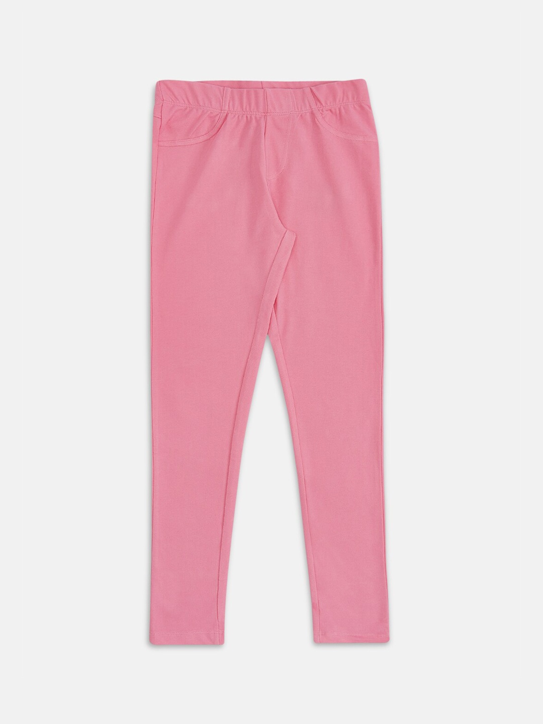 

Pantaloons Junior Girls Pink Solid Jeggings