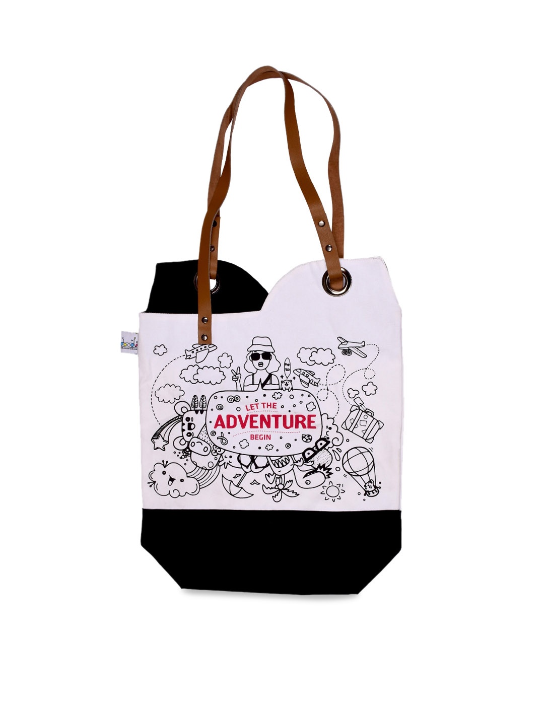 

Doodle Multicoloured Printed Tote Bag, Multi