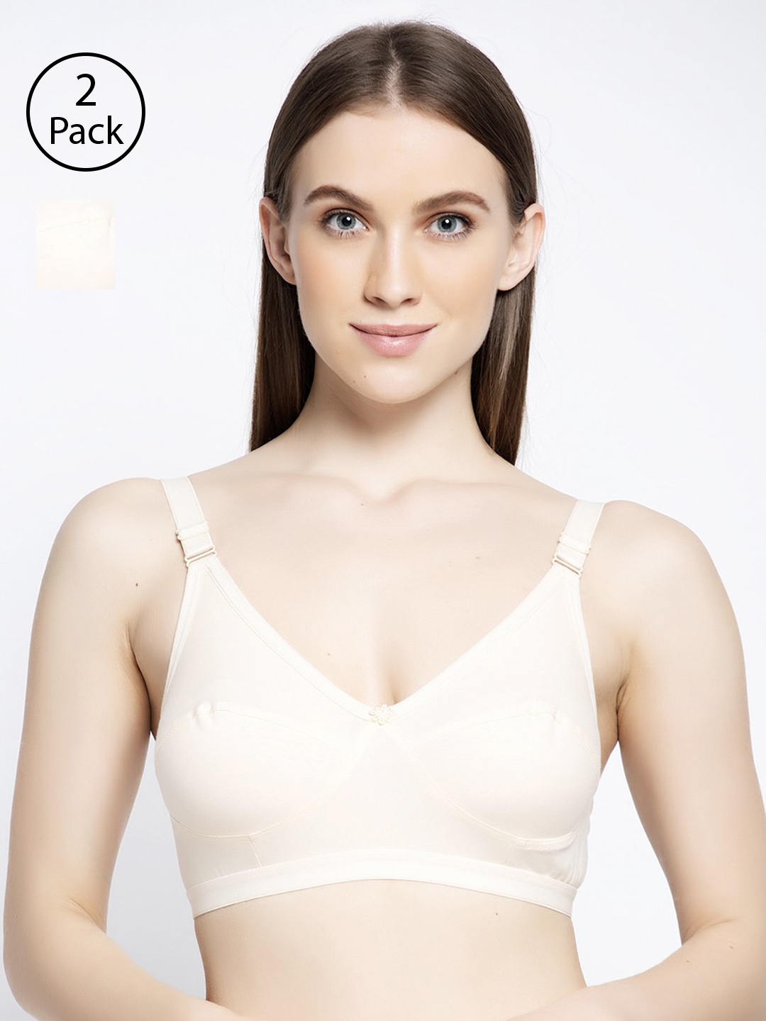 

GRACIT Beige Solid Non-Wired Non Padded Everyday Bra PW34-09-09-30C