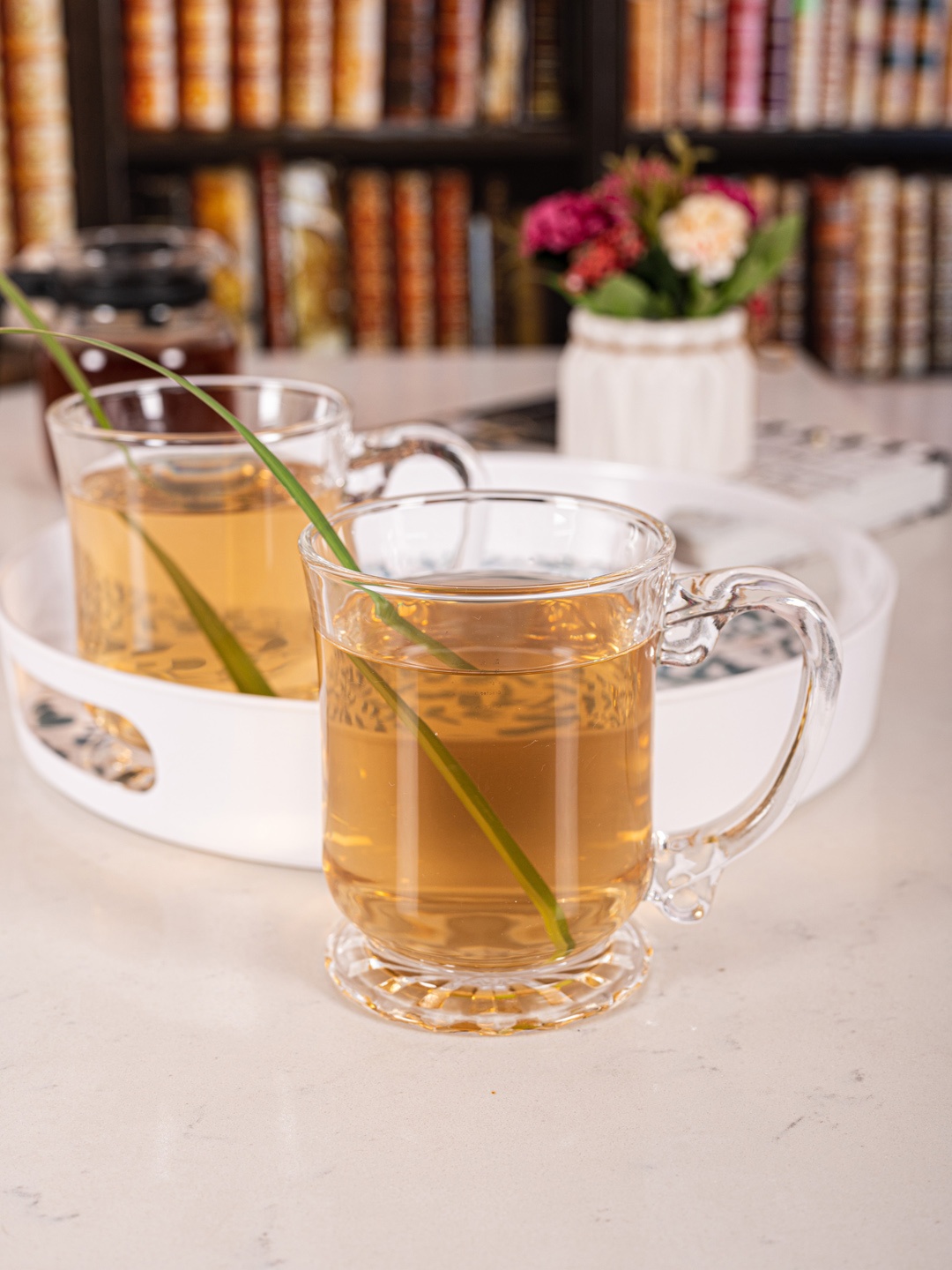 

GOODHOMES Transparent Solid Glass Cups Set