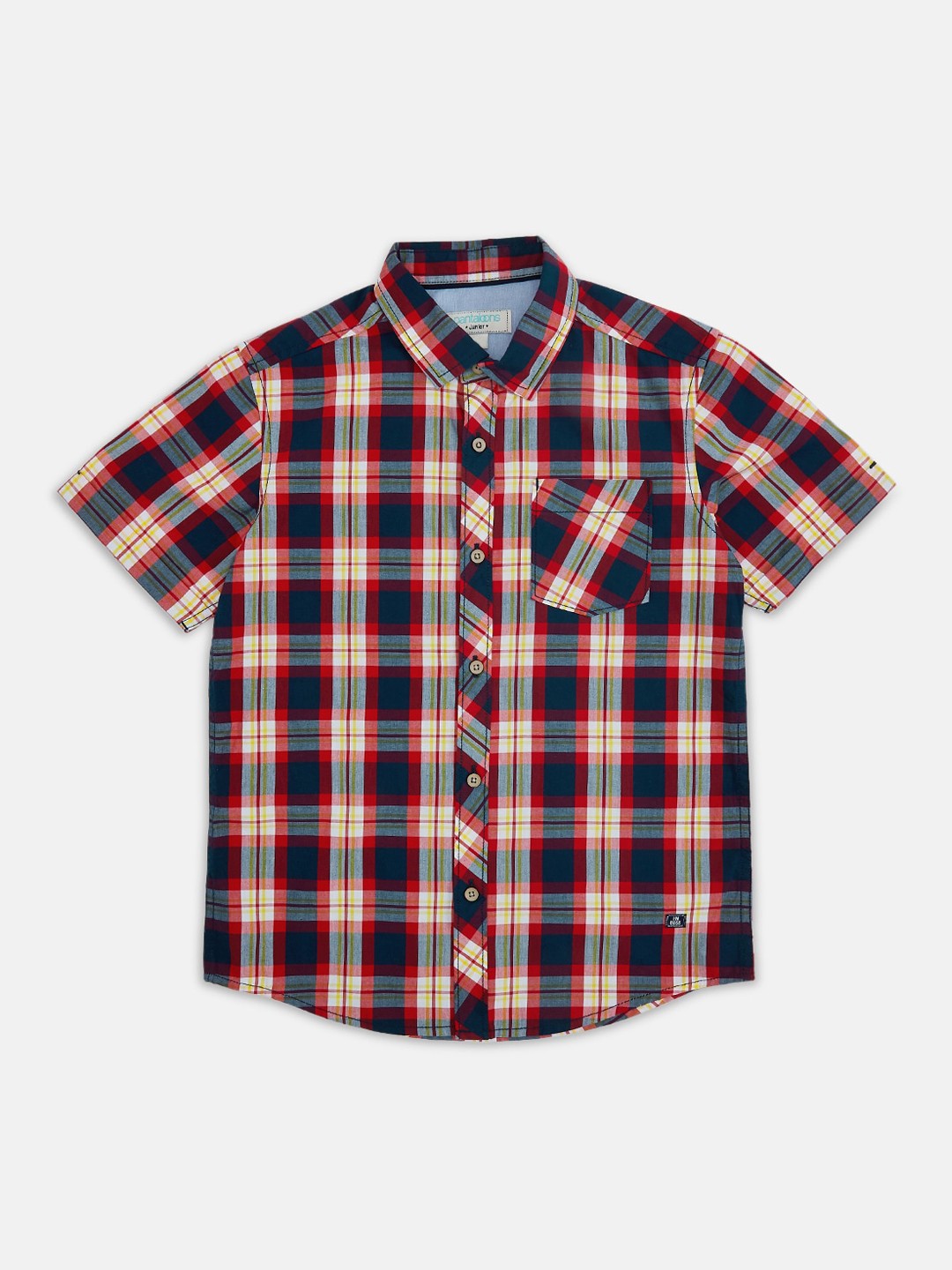 

Pantaloons Junior Boys Red Regular Fit Checked Casual Shirt