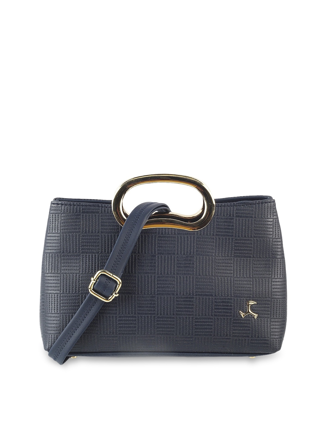 

Mochi Blue Textured Handheld Bag