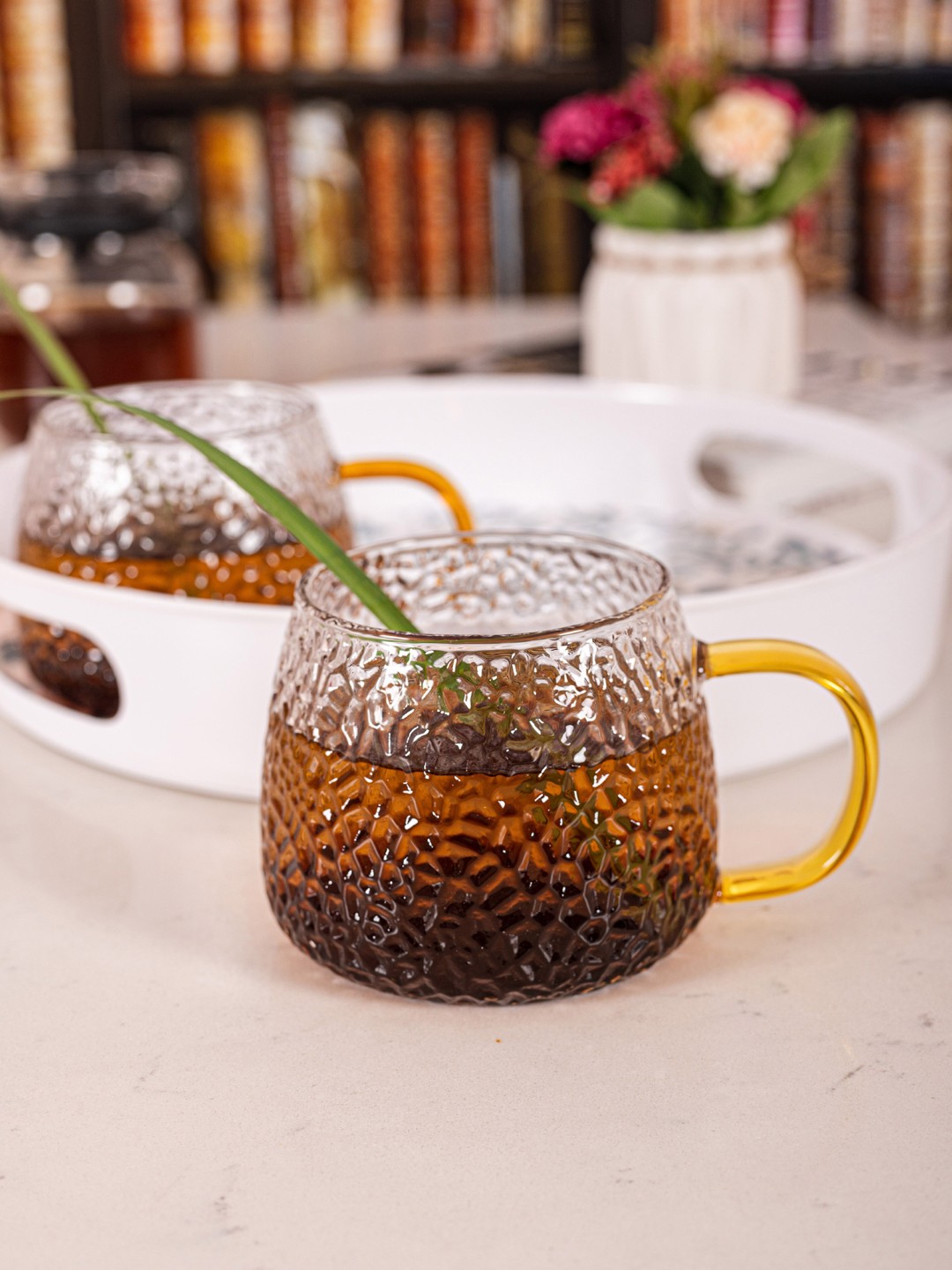 

GOODHOMES Transparent Solid Glass Cups Set
