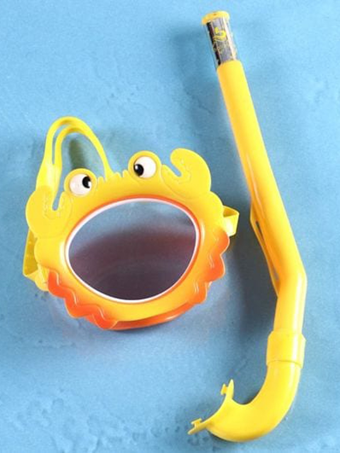 

Yellow Bee Kids Yellow & Orange Crab Design Mask & Snorkel Set