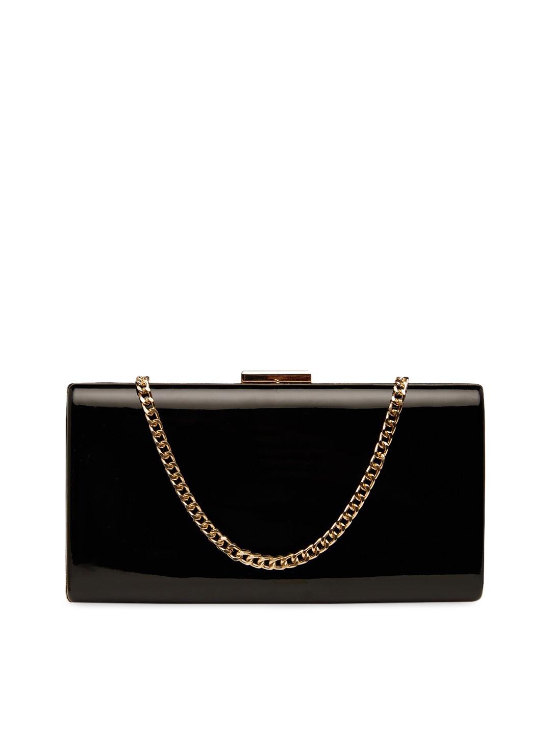 

Vdesi Black & Grey Colourblocked Box Clutch