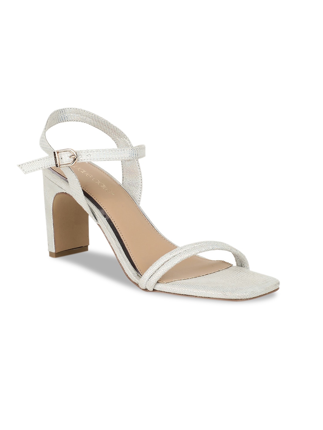 

Marie Claire Women White Striped Sandals