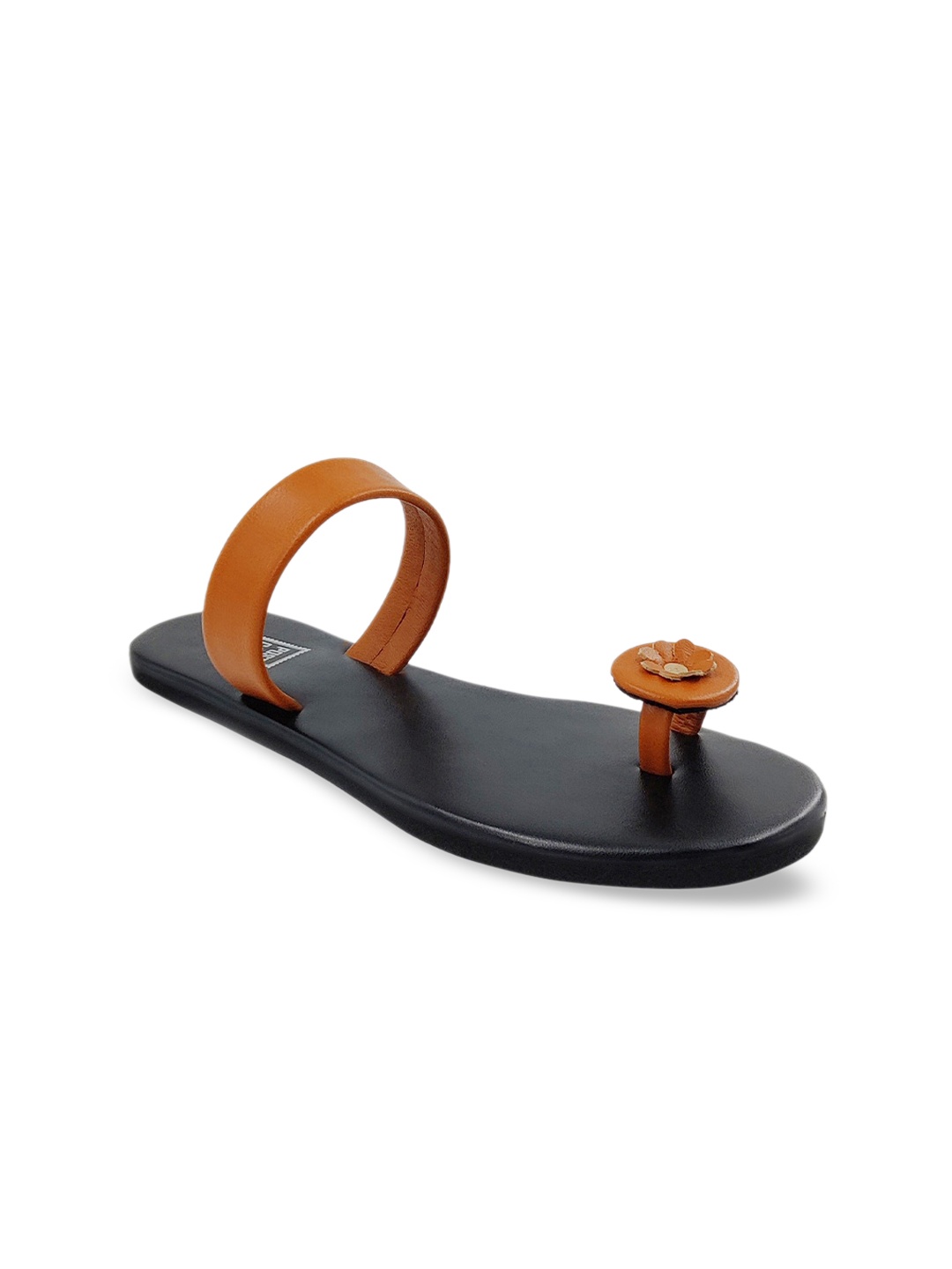 POSTCARD Women Black Solid Open Toe Flats