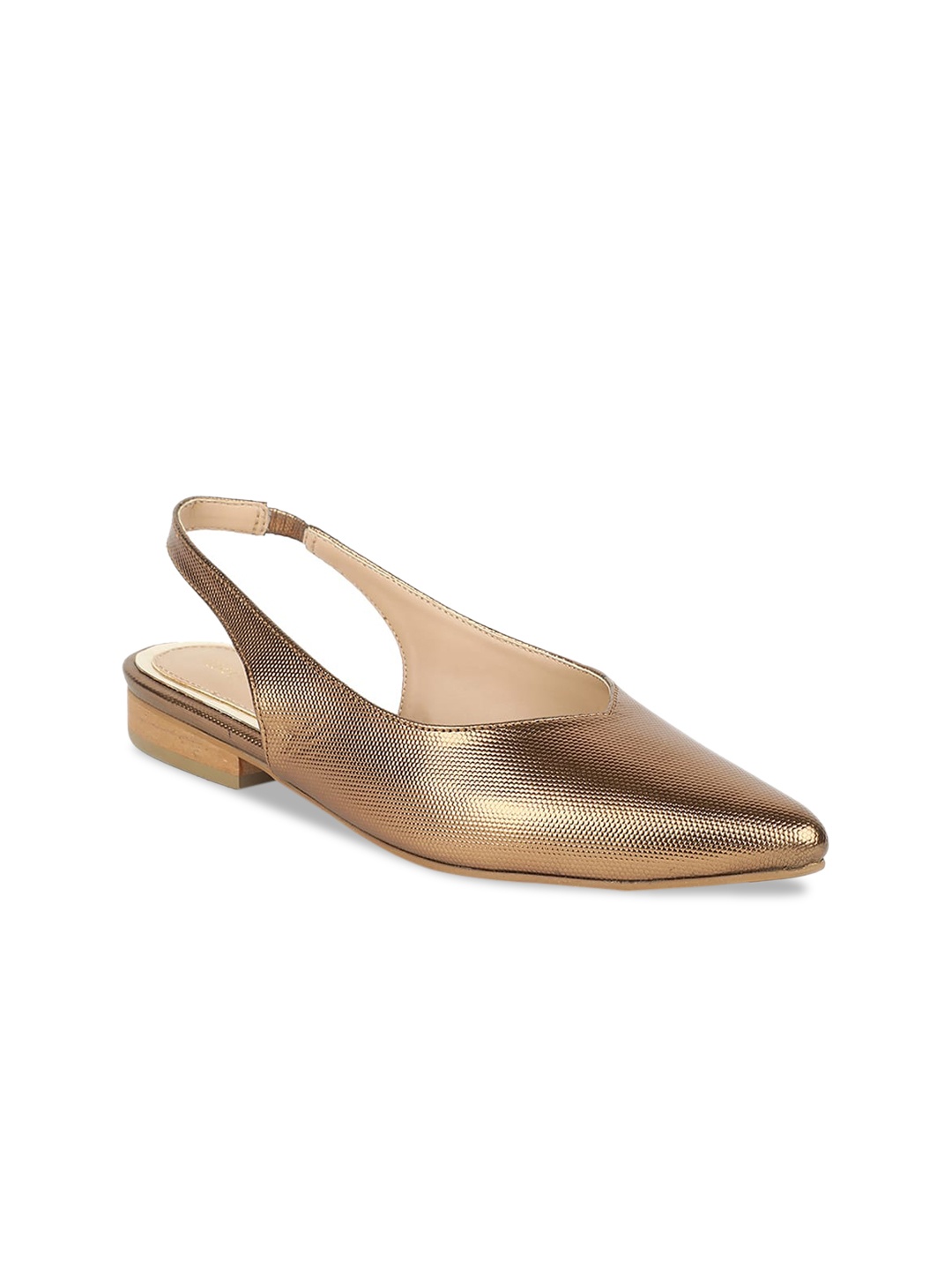 

Marie Claire Women Gold-Toned Textured Block heels