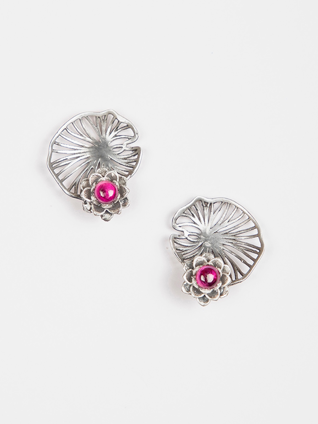 

SHAYA Silver-Toned Contemporary Studs