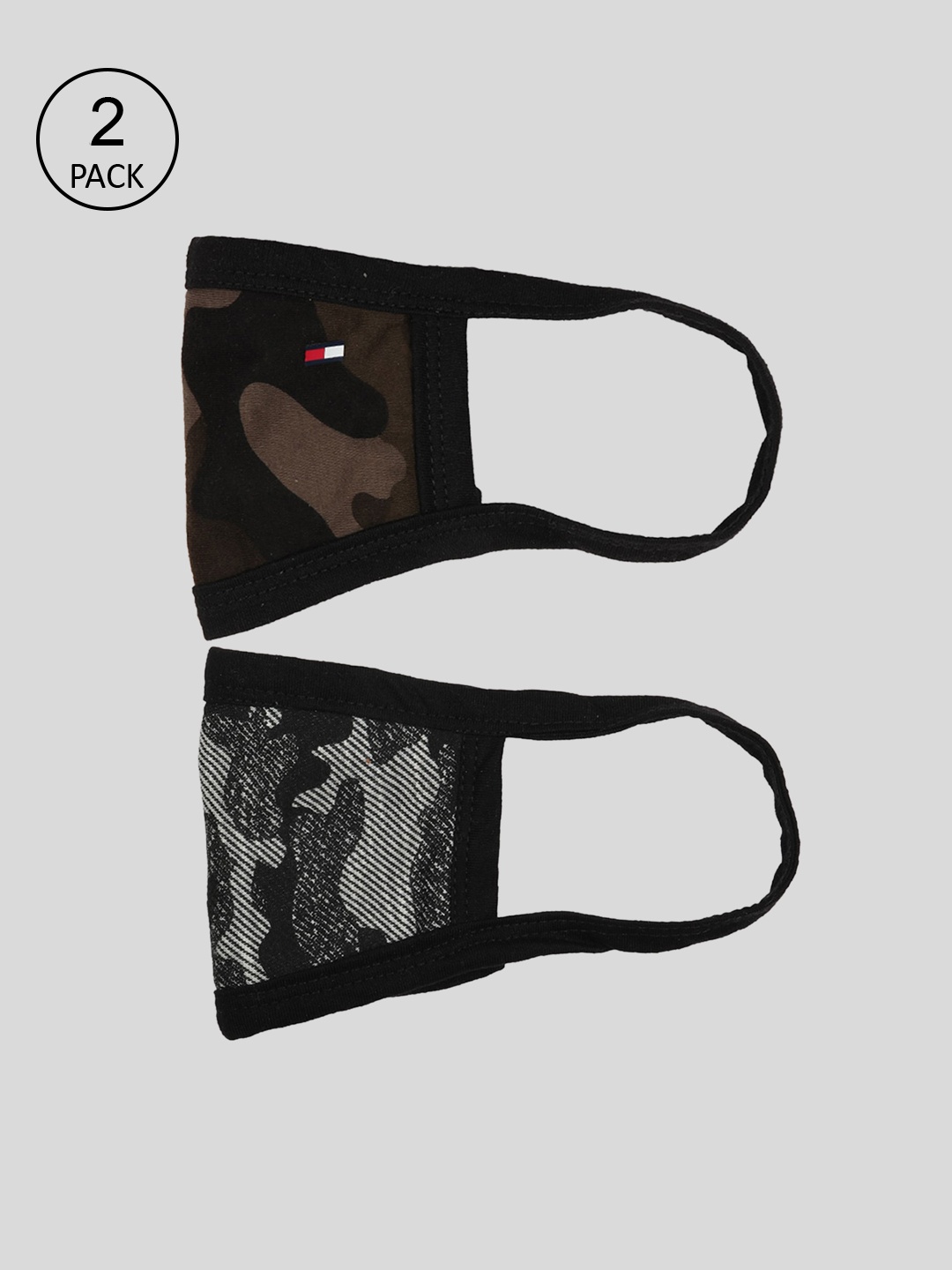 

Skidlers Unisex Pack Of 2 Printed 2-Ply Reusable Cloth Masks, Grey