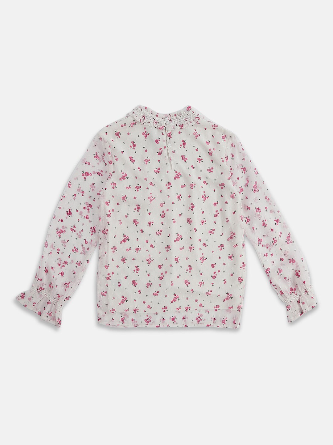 

Pantaloons Junior Girls Off White Floral Printed Top