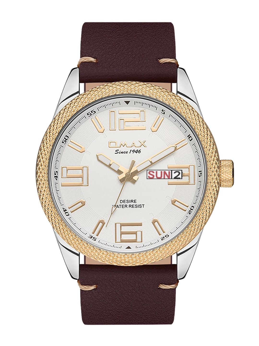 

Omax Men Brown Analogue Round Dial Watch GX42T35I