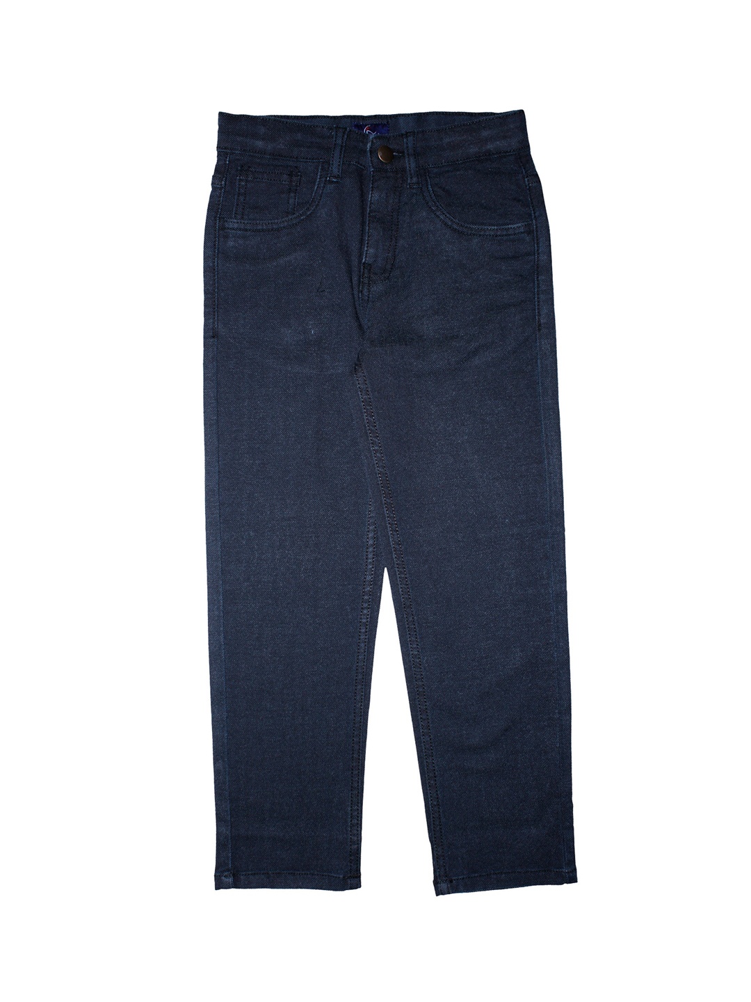 

KiddoPanti Boys Navy Blue Regular Fit Mid-Rise Clean Look Jeans