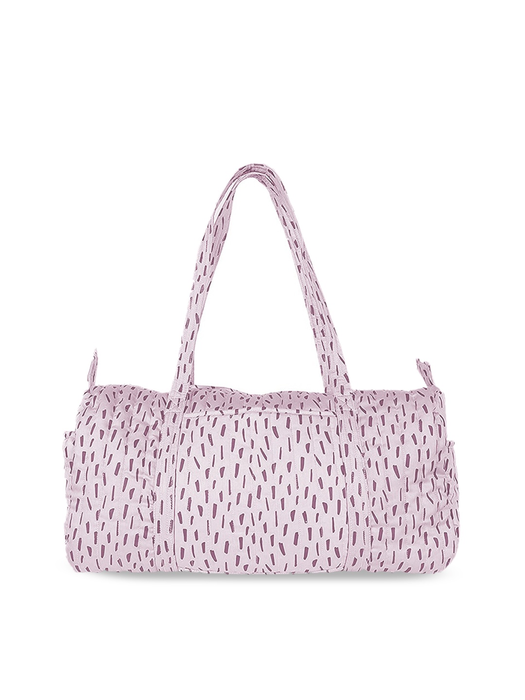 

Moms Home Infant Kids Pink Printed Organic Cotton Sustainable Baby Duffle Diaper Bag