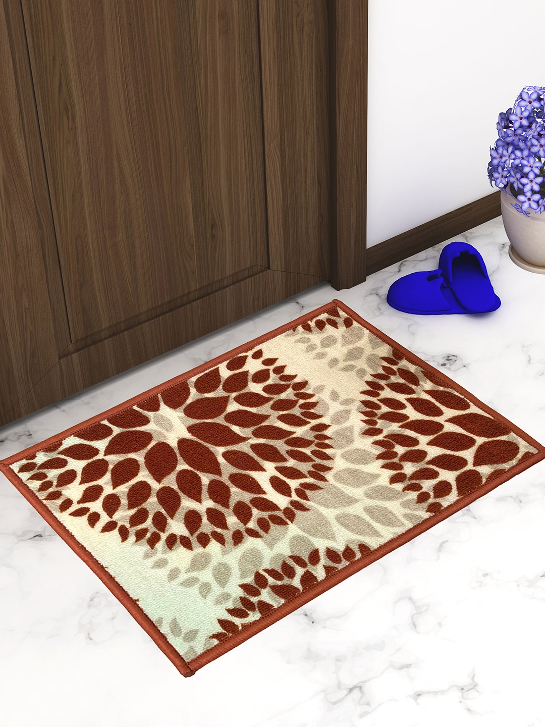 

Athom Trendz Brown & Beige Printed Anti-slip Doormat