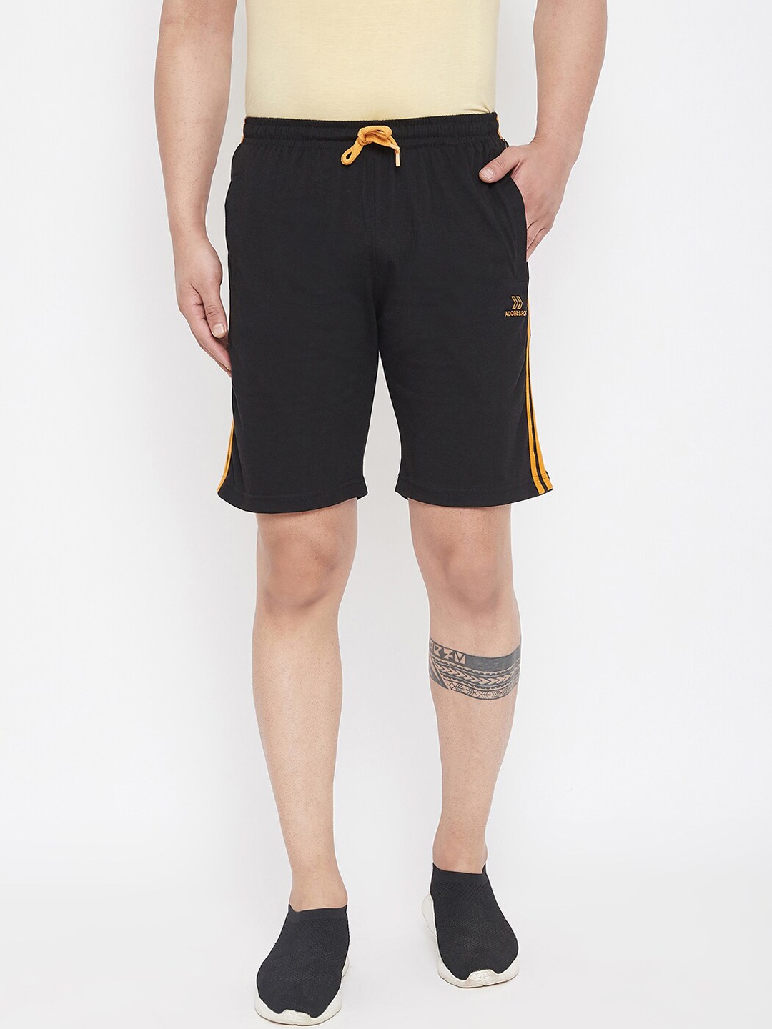 

Adobe Men Black Solid Regular Fit Shorts